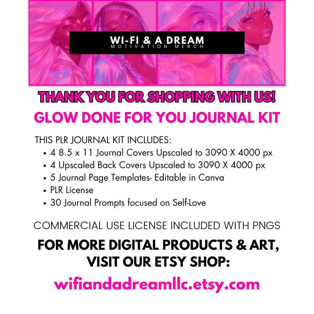 ✨GLOW✨ PLR Journal Kit- With BONUS