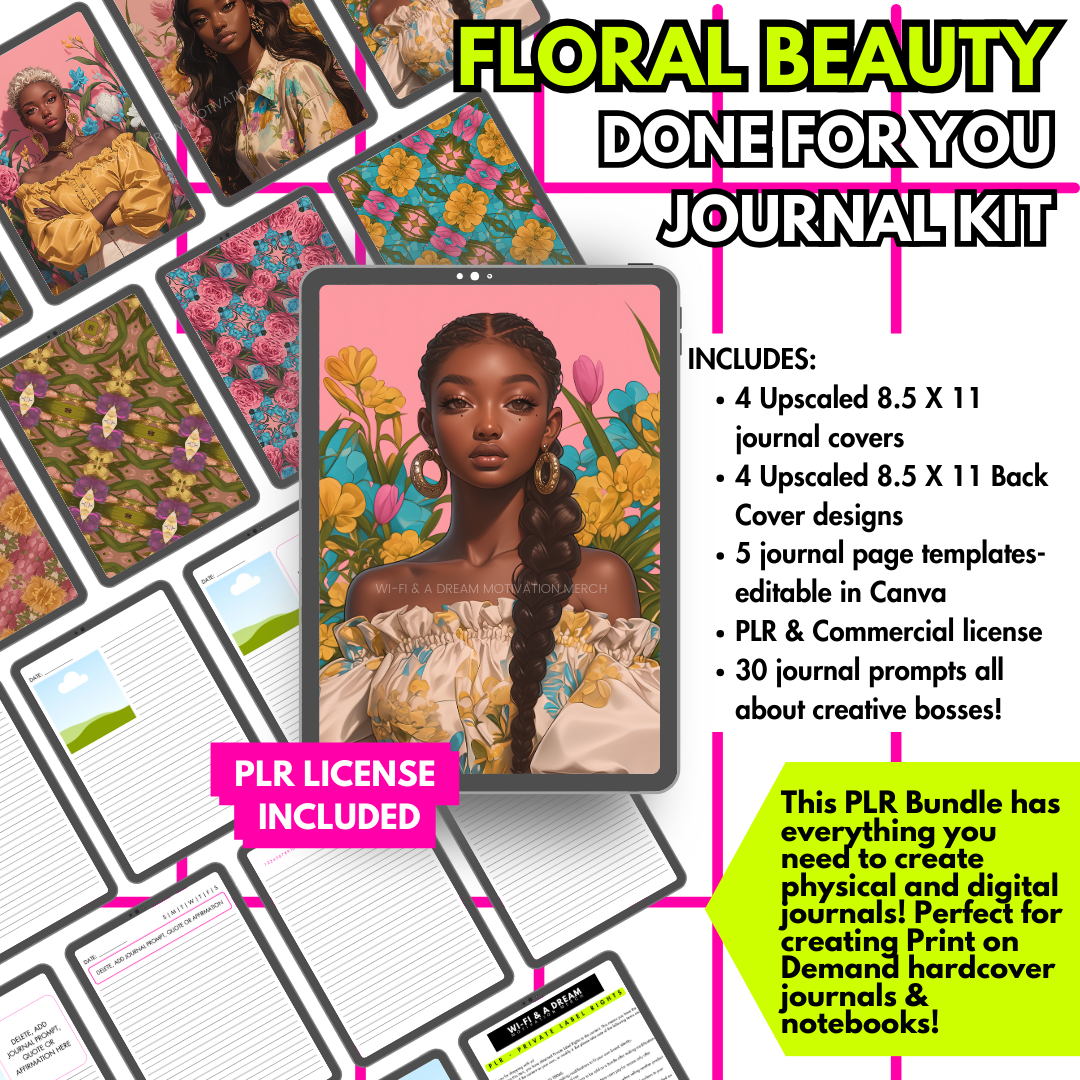 🌸FLORAL BEAUTY🌸 PLR Journal Kit - WITH BONUS
