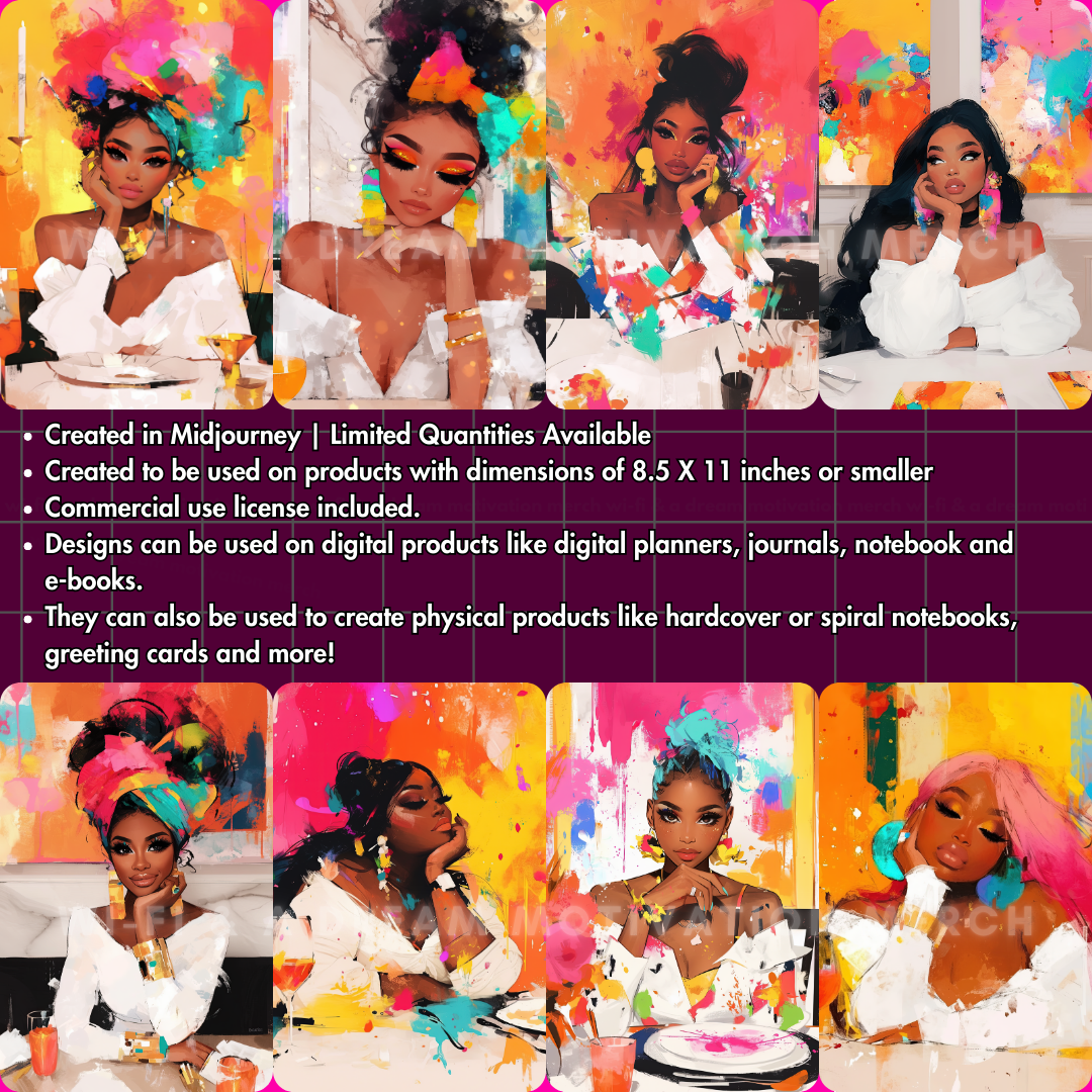 “Her Vibe” Upscaled PNGS - Bold, Artistic & Commercial Use Ready!