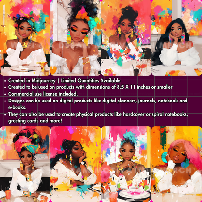 “Her Vibe” Upscaled PNGS - Bold, Artistic & Commercial Use Ready!