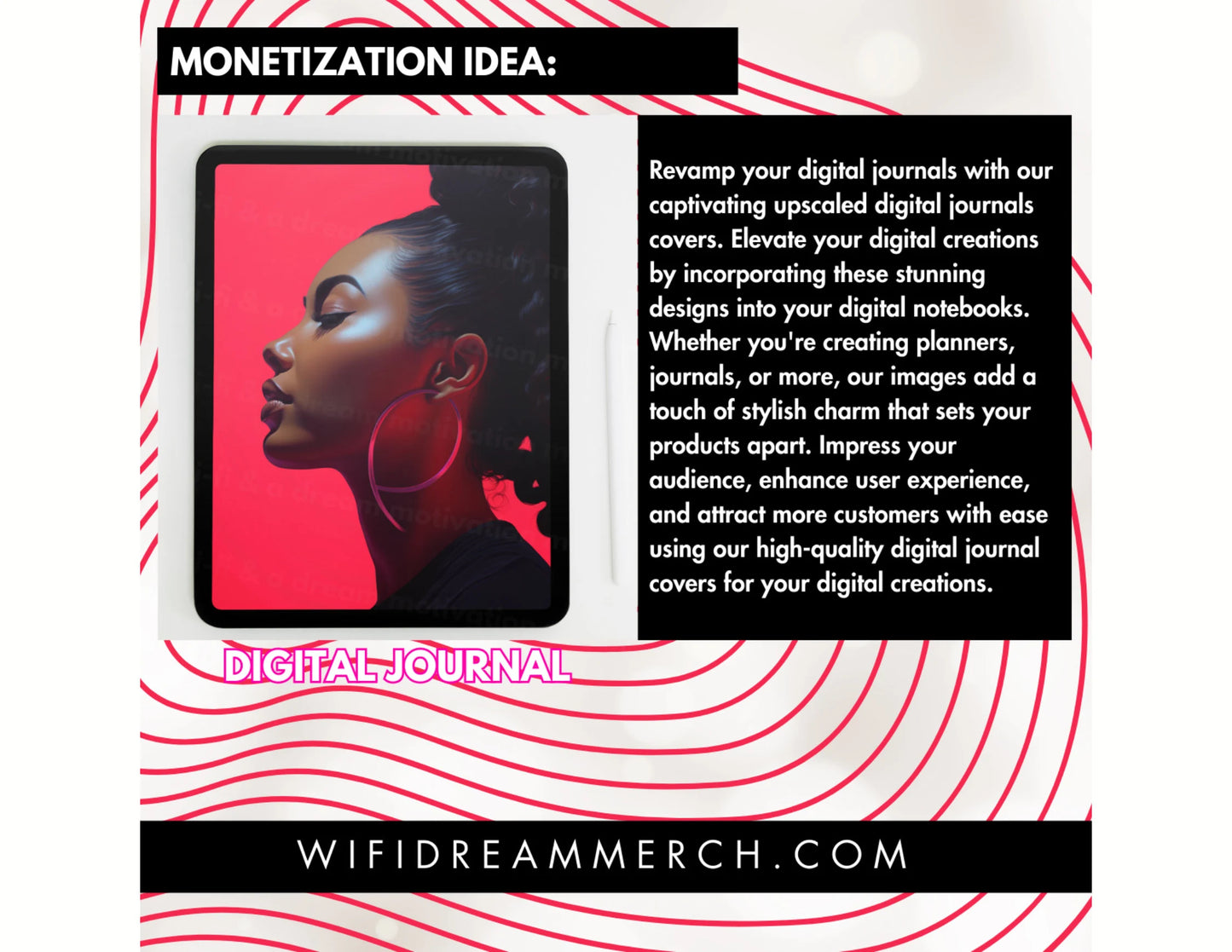 "Be Bold" Upscaled PNGs | Journal Covers | Limited Edition Digital Download