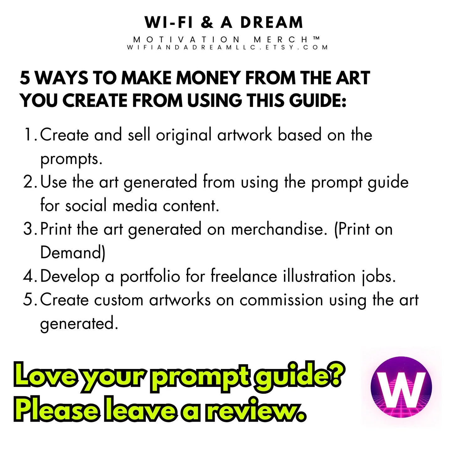 DALL-E 3 Prompt Guide, Affirmation Prompt Guide, Digital Art Prompts, AI Art Prompt Guide, Creative Business Guide, DALL-E Prompts for Artists, ChatGPT Art Prompts, Motivational Affirmation Guide, AI Art Creation Guide, Digital Download Prompts